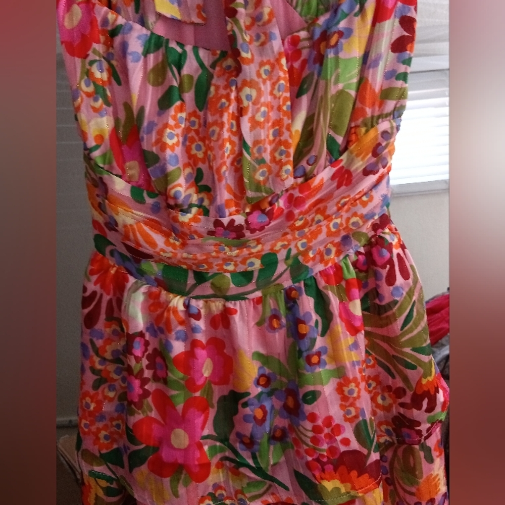Nwt BTFL-life Vibrant Floral Halter High-Low Dress Multi Size M - Picture 6 of 12